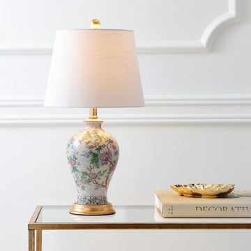 Grace 24" Floral LED Table Lamp - JONATHAN Y